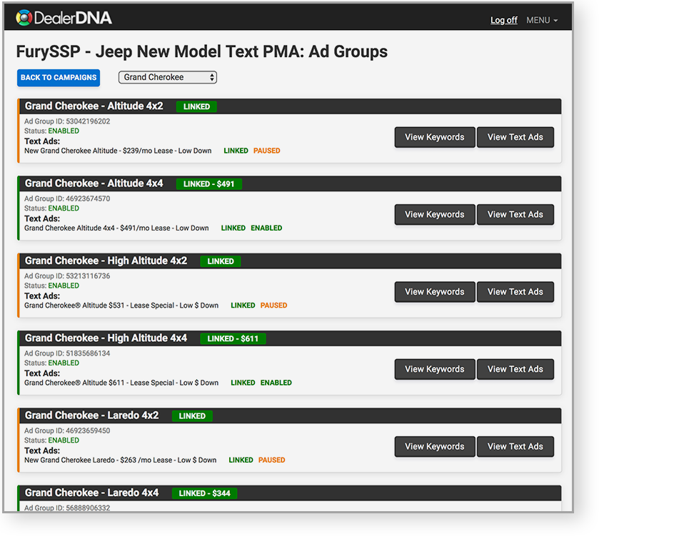 Google Adwords and Bing Integration